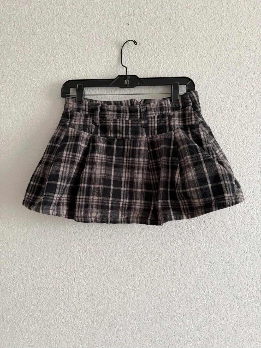 Free People Plaid Serena Micro Skort Skirt Flat Front Original Combo Size 4